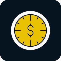 Time Is Money Glyph Two Color Icon vector