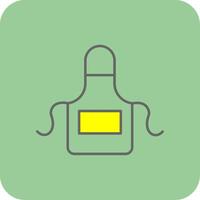 Apron Filled Yellow Icon vector