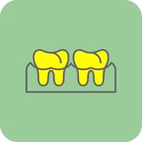 Gingivitis Filled Yellow Icon vector