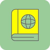 Encyclopedia Filled Yellow Icon vector