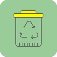 Recycling Filled Yellow Icon vector