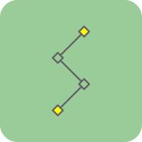 Path Filled Yellow Icon vector