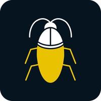 Cockroach Glyph Two Color Icon vector