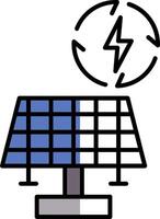 Renewable Energy Filled Half Cut Icon vector