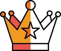 Crown Filled Half Cut Icon vector