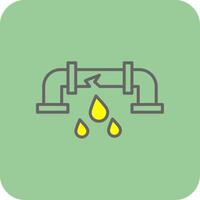 Leakage Filled Yellow Icon vector