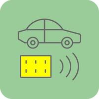 Remote Vehicle Filled Yellow Icon vector