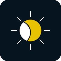 eclipse glifo icono de dos colores vector