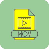 Mov Filled Yellow Icon vector