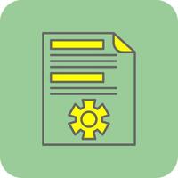 Project Management Filled Yellow Icon vector