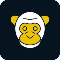 Gorilla Glyph Two Color Icon vector