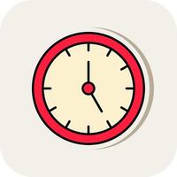 Time Management Line Filled White Shadow Icon vector