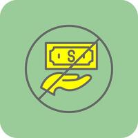 Stop Corruption Filled Yellow Icon vector