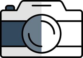 Camera Filled Half Cut Icon vector