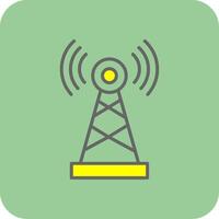 Telecommunications Filled Yellow Icon vector