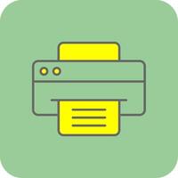 Printer Filled Yellow Icon vector