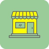 Shop Filled Yellow Icon vector