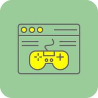 game Filled Yellow Icon vector