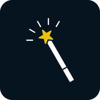 Magic Wand Glyph Two Color Icon vector