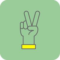 Peace Filled Yellow Icon vector