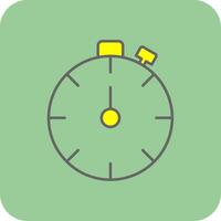 Stopwatch Filled Yellow Icon vector