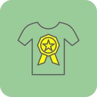 t camisa lleno amarillo icono vector