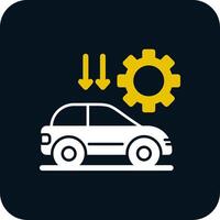 Car Settting Glyph Two Color Icon vector