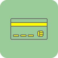 Credit Card Filled Yellow Icon vector