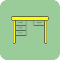 Table Filled Yellow Icon vector