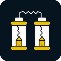 Teleport Glyph Two Color Icon vector