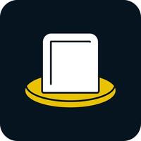 Hat Glyph Two Color Icon vector