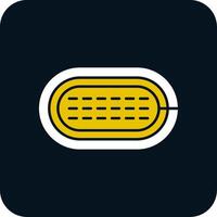 Running Track Glyph Two Color Icon vector