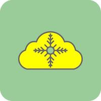 Weather Filled Yellow Icon vector