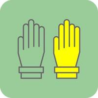 Glove Filled Yellow Icon vector