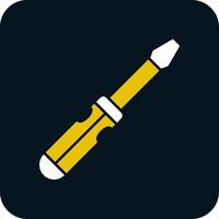 Screwdriver Glyph Two Color Icon vector