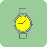 Casual Watch Filled Yellow Icon vector