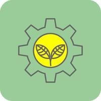 ecología lleno amarillo icono vector