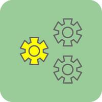 Management Filled Yellow Icon vector