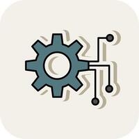 Engineering Line Filled White Shadow Icon vector