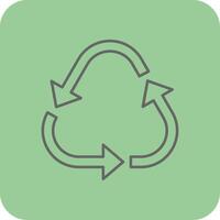 Recycle Filled Yellow Icon vector