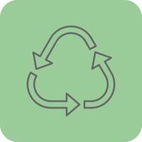 Recycle Filled Yellow Icon vector