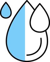 Water Drop Filled Half Cut Icon vector