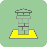 Chimneys Filled Yellow Icon vector