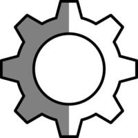 Optimization Filled Half Cut Icon vector