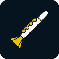 Clarinet Glyph Two Color Icon vector