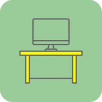 Work Space Filled Yellow Icon vector