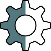 Setting Filled Half Cut Icon vector