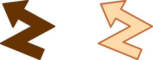 ZigZag Arrow Icon vector