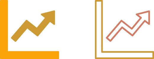 Graph Up Icon vector