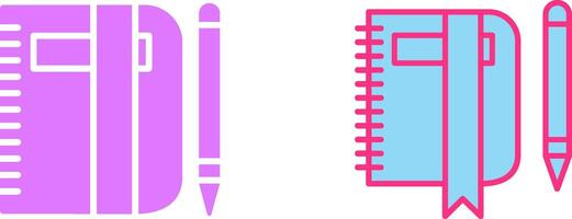 Pencil and Book Icon vector